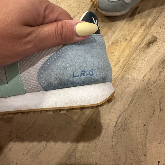 Veja White and Blue Sneakers size 7.5/38 - Picture 7 of 9